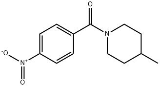 (4-甲基哌啶-1-基)(4-硝基苯基)甲酮 结构式