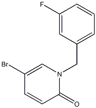 5-Bromo-1-(3-fluorobenzyl)pyridin-2(1H)-one 结构式