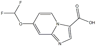 7-(二氟甲氧基)咪唑并[1,2-A]吡啶-3-羧酸 结构式