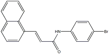 N-(4-bromophenyl)-3-(1-naphthyl)acrylamide 结构式