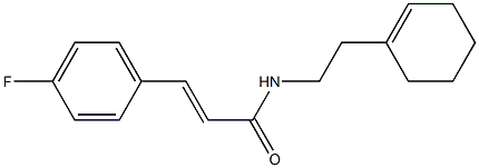 N-[2-(1-cyclohexen-1-yl)ethyl]-3-(4-fluorophenyl)acrylamide 结构式