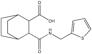 3-((thiophen-2-ylmethyl)carbamoyl)bicyclo[2.2.2]octane-2-carboxylic acid 结构式