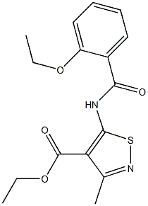 ethyl 5-(2-ethoxybenzamido)-3-methylisothiazole-4-carboxylate 结构式