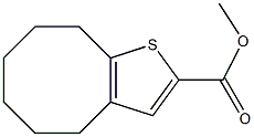 methyl 4,5,6,7,8,9-hexahydrocycloocta[b]thiophene-2-carboxylate 结构式