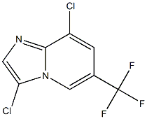 3,8-Dichloro-6-trifluoromethyl-imidazo[1,2-a]pyridine 结构式