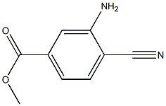 3-氨基-4-氰基苯甲酸甲酯 结构式