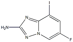 6-Fluoro-8-iodo-[1,2,4]triazolo[1,5-a]pyridin-2-ylamine 结构式