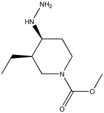 (3R,4S)-METHYL 3-ETHYL-4-HYDRAZINYLPIPERIDINE-1-CARBOXYLATE 结构式