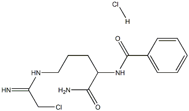 N-[1-(氨基羰基)-4 -[(2- 氯-1-亚氨基乙基氨基]丁基]-苯甲酰胺盐酸盐 结构式