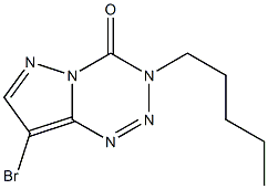 8-bromo-3-pentylpyrazolo[5,1-d][1,2,3,5]tetrazin-4(3H)-one 结构式
