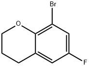 8-BROMO-6-FLUORO-3,4-DIHYDRO-2H-1-BENZOPYRAN 结构式