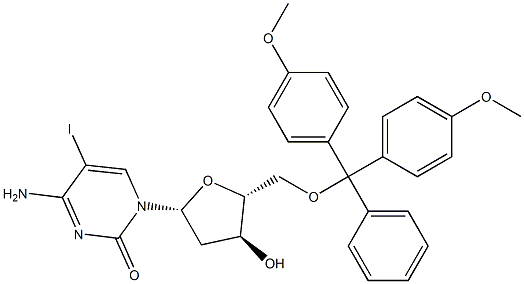 5-碘-5'-DMT-2'-脱氧胞苷 结构式