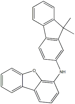 N-(9,9-dimethyl-9H-fluoren-2-yl)dibenzo[b,d]furan-4-amine 结构式