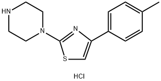 1-[4-(4-methylphenyl)-1,3-thiazol-2-yl]piperazine hydrochloride 结构式