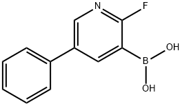 2-氟-5-苯基吡啶-3-硼酸 结构式