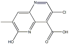 3-Chloro-6-hydroxy-7-methyl-[1,5]naphthyridine-4-carboxylic acid 结构式
