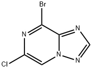 8-Bromo-6-chloro-[1,2,4]triazolo[1,5-a]pyrazine 结构式