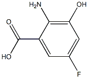 2-Amino-5-fluoro-3-hydroxy-benzoic acid 结构式