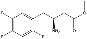 (S)-3-氨基-4-(2,4,5-三氟苯基) 丁酸甲酯 结构式