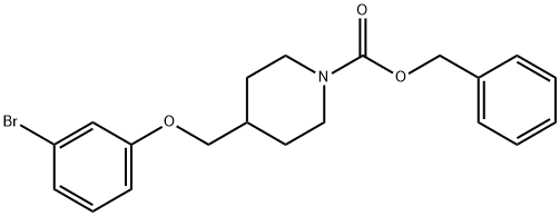Benzyl 4-((3-bromophenoxy)methyl)piperidine-1-carboxylate 结构式