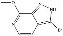 3-Bromo-7-methoxy-2H-pyrazolo[3,4-c]pyridine 结构式
