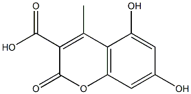 5,7-dihydroxy-4-methyl-2-oxo-2H-chromene-3-carboxylic acid 结构式