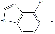 4-溴-5-氯吲哚 结构式