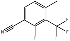 2-Fluoro-4-methyl-3-(trifluoromethyl)benzonitrile 结构式