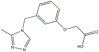 2-(3-((3-methyl-4H-1,2,4-triazol-4-yl)methyl)phenoxy)acetic acid 结构式