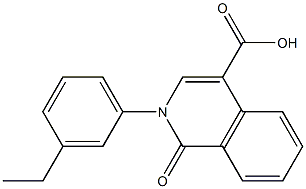 2-(3-ethylphenyl)-1-oxo-1,2-dihydroisoquinoline-4-carboxylic acid 结构式