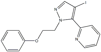 2-(4-iodo-1-(2-phenoxyethyl)-1H-pyrazol-5-yl)pyridine 结构式