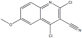 2,4-dichloro-6-methoxyquinoline-3-carbonitrile 结构式