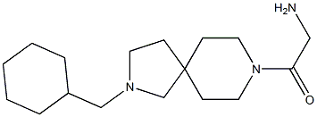 2-amino-1-(2-(cyclohexylmethyl)-2,8-diazaspiro[4.5]decan-8-yl)ethanone 结构式