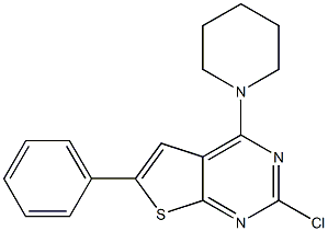2-chloro-6-phenyl-4-(piperidin-1-yl)thieno[2,3-d]pyrimidine 结构式