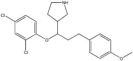3-(1-(2,4-dichlorophenoxy)-3-(4-methoxyphenyl)propyl)pyrrolidine 结构式