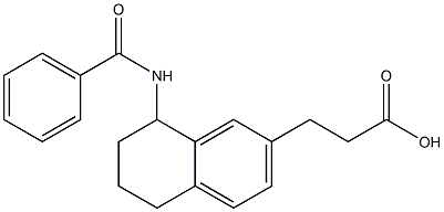 3-(8-benzamido-5,6,7,8-tetrahydronaphthalen-2-yl)propanoic acid 结构式