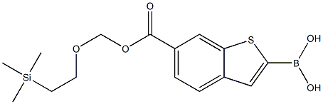 6-(((2-(trimethylsilyl)ethoxy)methoxy)carbonyl)benzo[b]thiophen-2-ylboronic acid 结构式