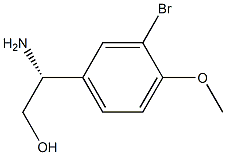 (R)-2-amino-2-(3-bromo-4-methoxyphenyl)ethanol 结构式