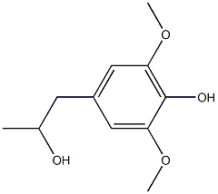 4-(2-hydroxypropyl)-2,6-dimethoxyphenol 结构式