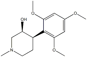 (3S,4R)-1-Methyl-4-(2,4,6-trimethoxy-phenyl)piperidin-3-ol 结构式