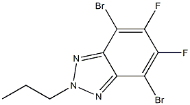 4,7-二溴-5,6-二氟-2-丙基-2H-苯并[D][1,2,3]三唑 结构式