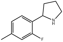 2-(2-FLUORO-4-METHYLPHENYL)PYRROLIDINE 结构式