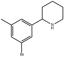 2-(3-BROMO-5-METHYLPHENYL)PIPERIDINE 结构式