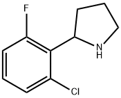 2-(6-CHLORO-2-FLUOROPHENYL)PYRROLIDINE 结构式