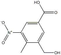 3-(hydroxymethyl)-4-methyl-5-nitrobenzoic acid 结构式