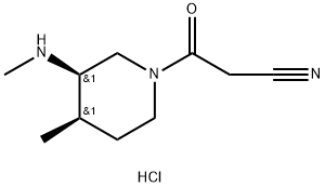 2-cyano-N-methyl-N-((3R,4R)-4-methyl piperidin-3-yl) Acetamide hydrochloride 结构式