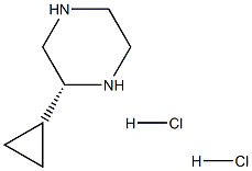 (R)-2-环丙基-哌嗪二盐酸盐 结构式
