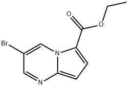 3-溴H-吡咯并[1,2-A]嘧啶-6-羧酸乙酯 结构式