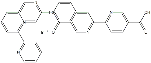 [2,2'-联(4-羧基吡啶)]双[联吡啶]铱(III)(六氟磷酸)盐 结构式