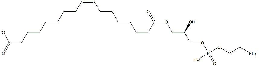 (R,Z)-(3 -(2 - AMMONIOETHYL(16 CARBOXYHEXADEC - 8 -烯醇)氧)- 2 -羟丙基)磷酸酯 结构式